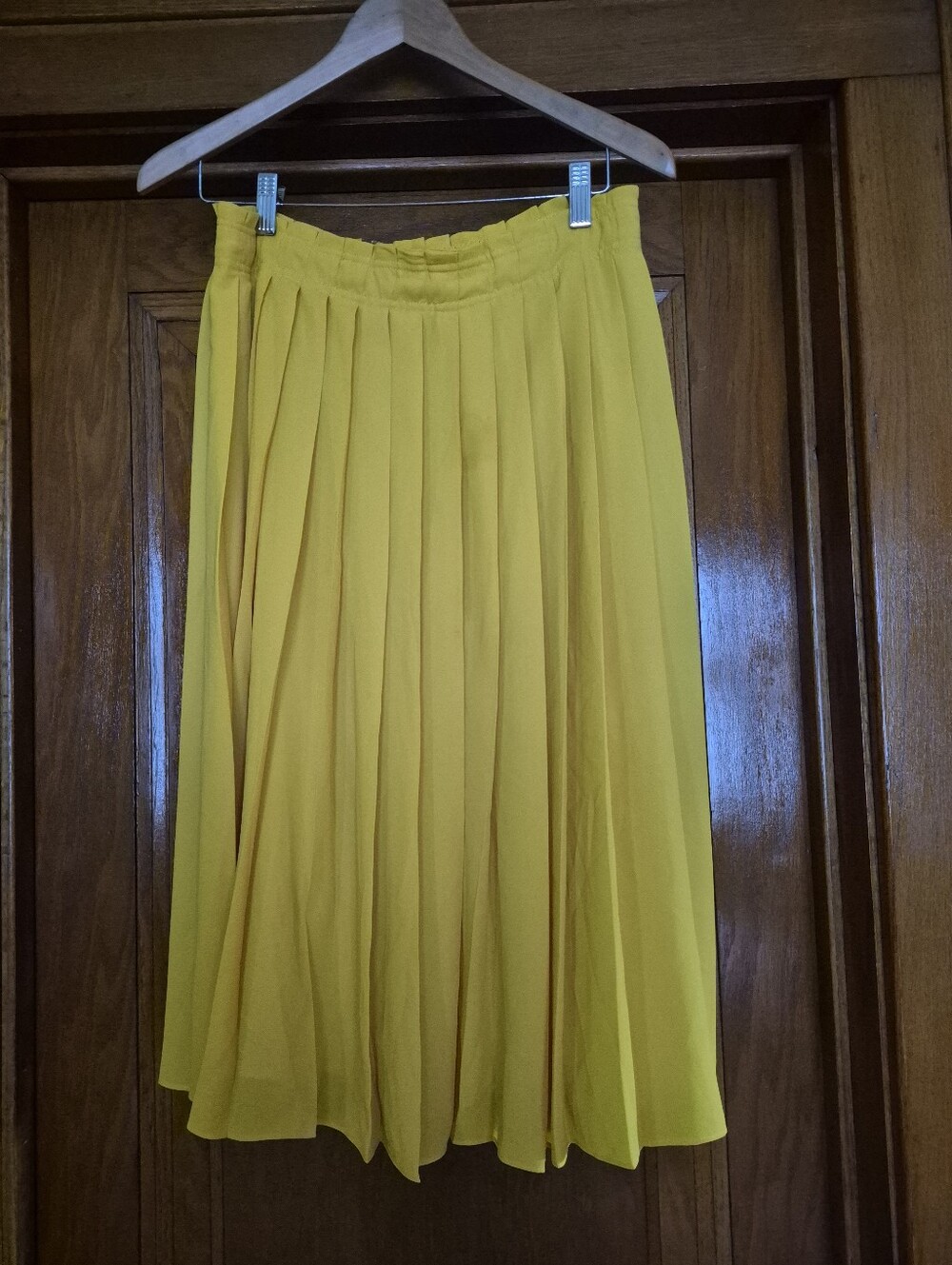 J. Crew Bright Yellow Pleated Midi Skirt - Women - 28-inch Waist